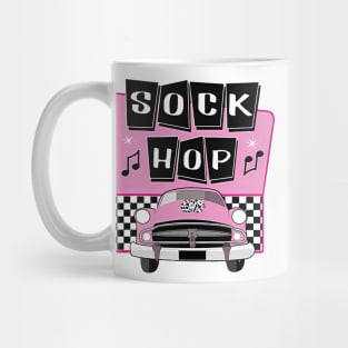 50s Sock Hop Dance Retro 1950s Party Doo Wop Pink Mug